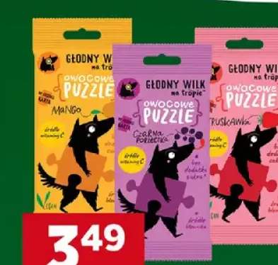 Żelki puzzle głodny wilk na tropie, różne rodzaje