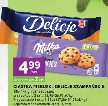 Ciastka pieguski Delicje, różne rodzaje