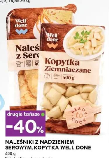 Naleśniki z nadzieniem serowym, kopytka