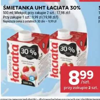 Śmietanka UHT łaciata 30%