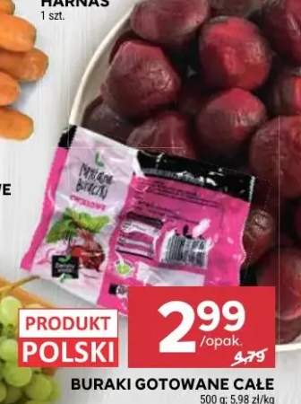 Buraki gotowane całe