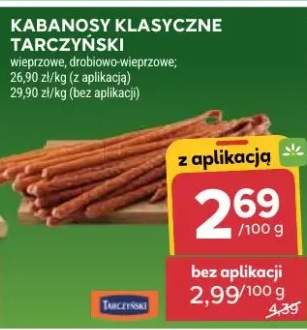 Kabanosy klasyczne wieprzowe, drobiowo-wieprzowe