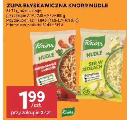 Zupa błyskawiczna Knorr Nudle różne rodzaje