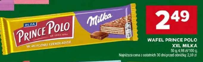 Wafel Prince Polo XXL w mlecznej czekoladzie