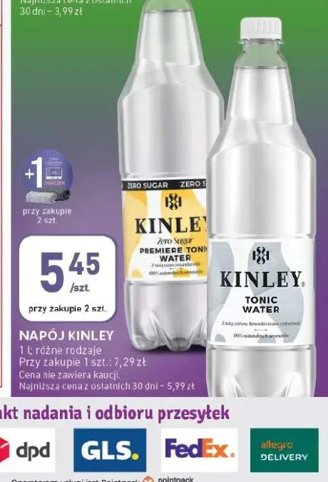 Napój kinley tonic water