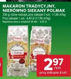 Makaron tradycyjny, nierówno skrojony 