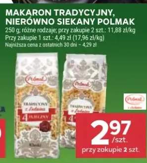 Makaron tradycyjny, nierówno skrojony 