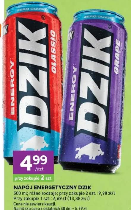 Napój energetyczny różne rodzaje