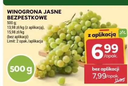 Winogrona jasne bezpestkowe