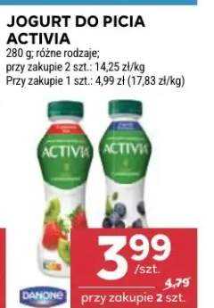 Jogurt do picia Activia różne rodzaje