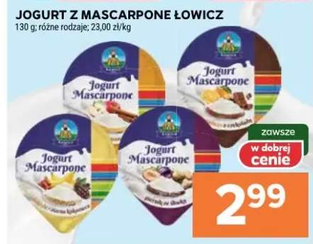 Jogurt z mascarpone Łowicz różne rodzaje