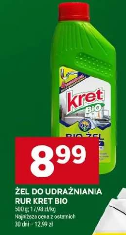 Żel do udrażniania rur Kret Bio