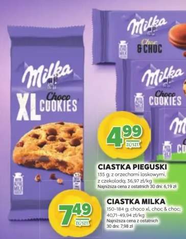 Ciastka z orzechami laskowymi z czekoladą Milka Choco & Choc