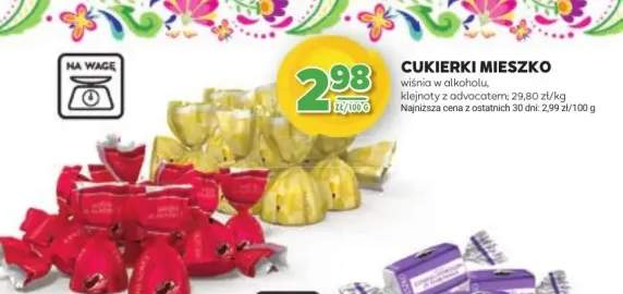 Cukierki mieszko wiśnia w alkoholu, klejnoty z adwokatem