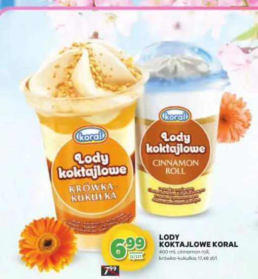 Lody koktajlowe cinnamon roll, krówka-kukułka