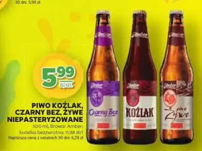Piwo Koźlak, Czarny Bez, Żywe Niepasteryzowane