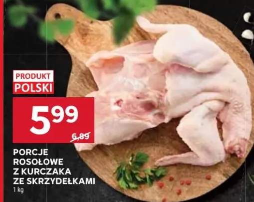 Porcje rosołowe z kurczaka ze skrzydełkami