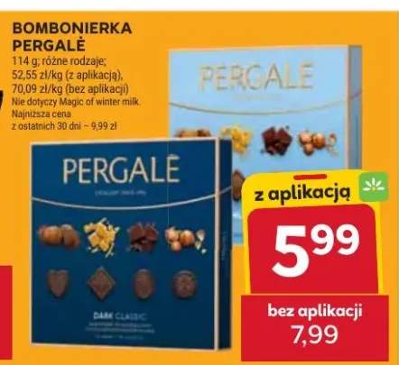 Bombonierka Pergale różne rodzaje