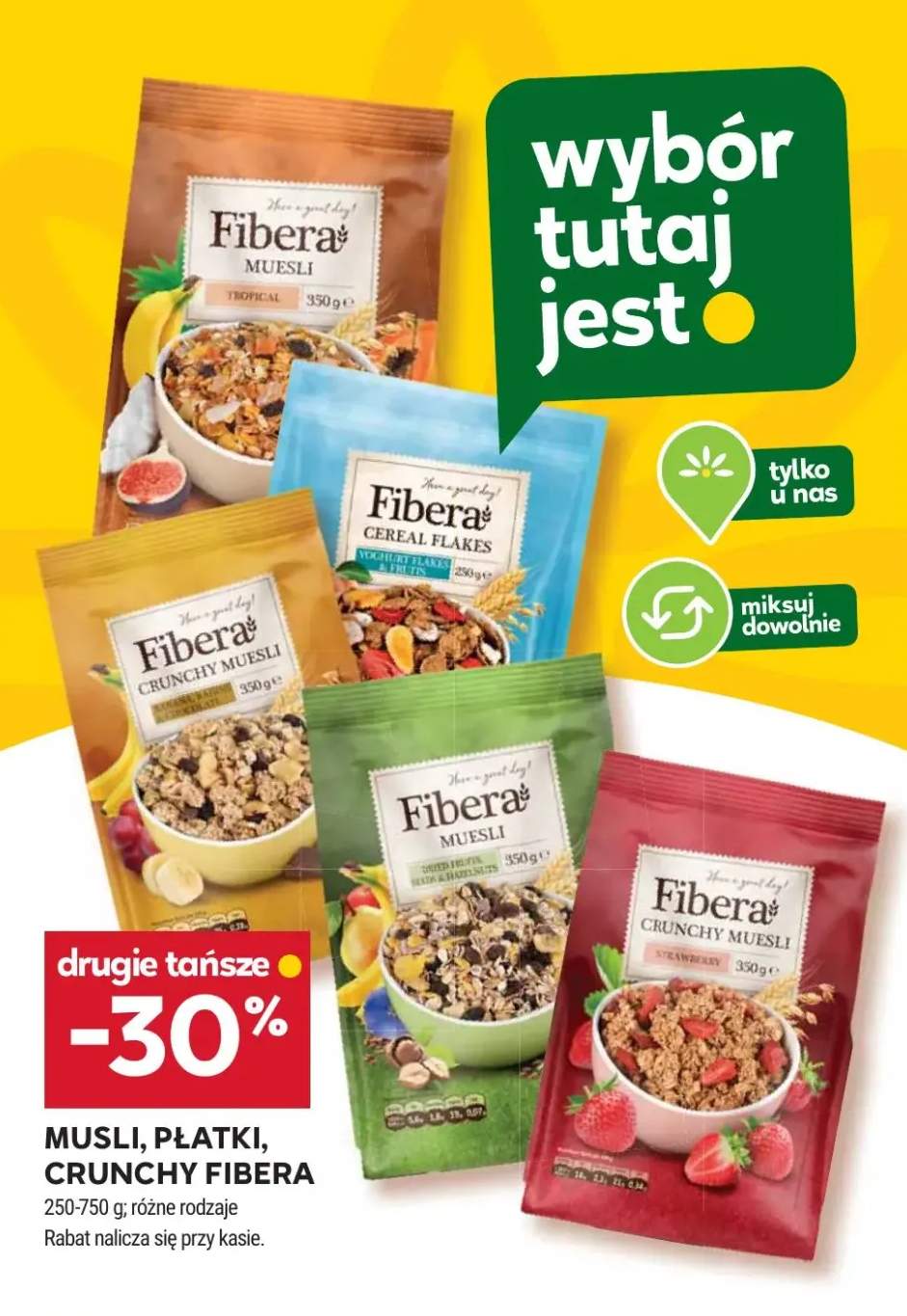 Płatki crunchy muesli strawberry