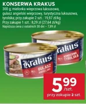 Konserwa mięciutka wieprzowa, gulasz angielski wieprzowy, tursyuszyna luksusowa, tyrolska