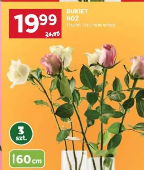 Bukiet róż 3szt różne rodzaje