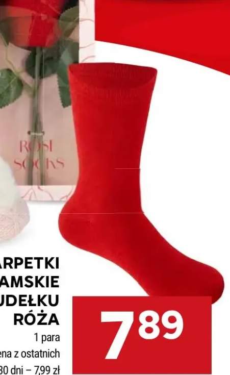 Skarpetki damskie w pudełku róża