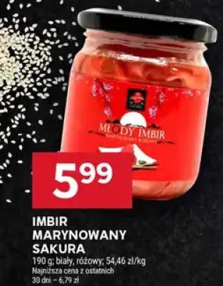 Imbir marynowany biały, różowy