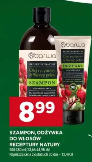 Szampon, odżywka do włosów receptury natury