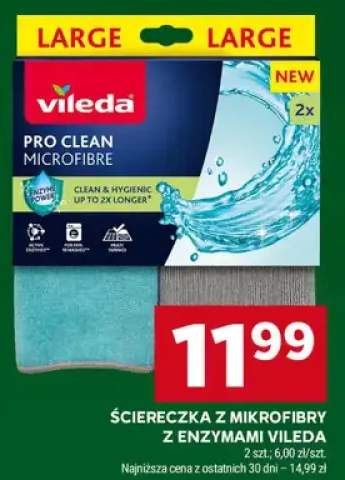 Ściereczka z mikrofibry z enzymami Pro Clean Microfibre