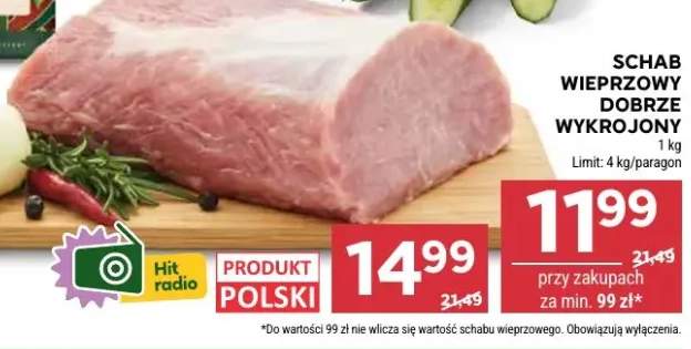 Schab wieprzowy dobrze wykrojony