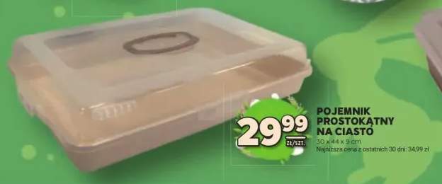 Pojemnik prostokątny na ciasto 30x44x9cm