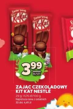 Zając czekoladowy kit kat