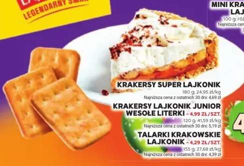 Krakersy super, krakersy junior wesołe literki, talarki krakersie