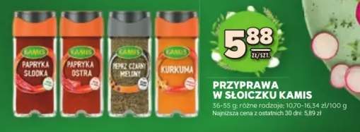 Przyprawa w słoiczku papryka słodka, papryka ostra, sól czarno pieprz, kurkuma