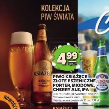 Piwo Książęce Złote Pszeniczne, Porter, Miodowe, Cherry Ale, IPA