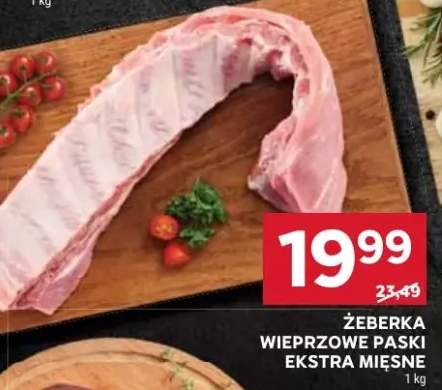 Żeberka wieprzowe paski ekstra mięsne