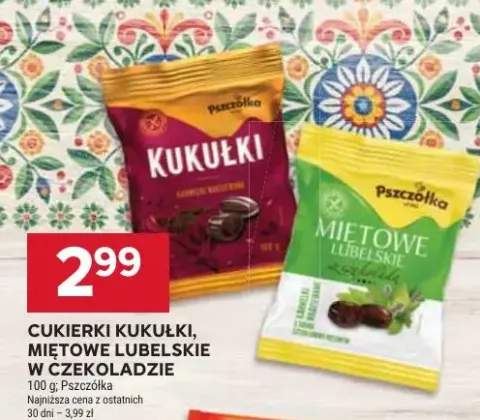 Cukierki kukułki, miętowe lubelskie w czekoladzie