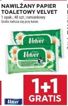 Nawilżany papier toaletowy Velvet