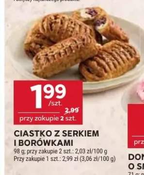 Ciastko z serkiem i borówkami