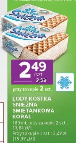 Lody śnieżna śmietankowa Koral