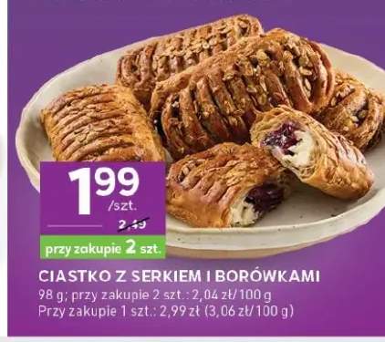 Ciasto z serkiem i borówkami