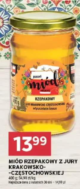 Miód rzepakowy z jury krakowsko-częstochowskiej