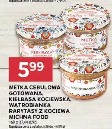 Metka cebulowa gotowana kiełbasa kociewska, watrobianka