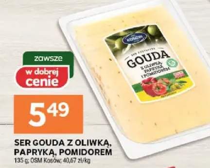 Ser gouda z oliwką, papryką, pomidorem
