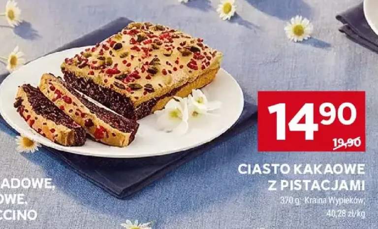 Ciasto kakaowe z pistacjami