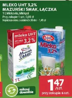 Mleko UHT 3,2% mazurski smak, łączka