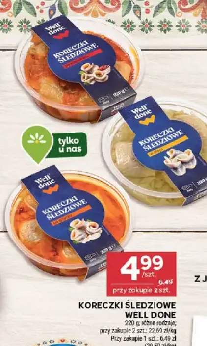 Kurczak śledziowy Well Done różne rodzaje