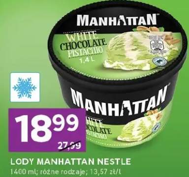 Lody Manhattan white chocolate pistachio