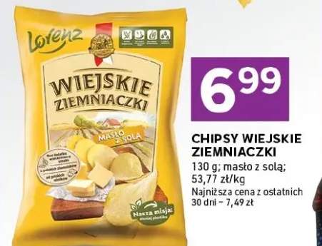 Chipsy wiejskie ziemniaczki masło z solą
