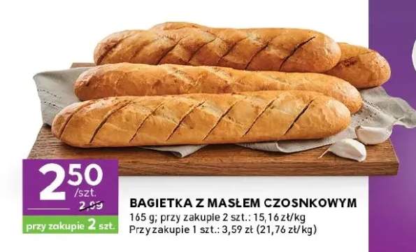 Bagietka z masłem czosnkowym